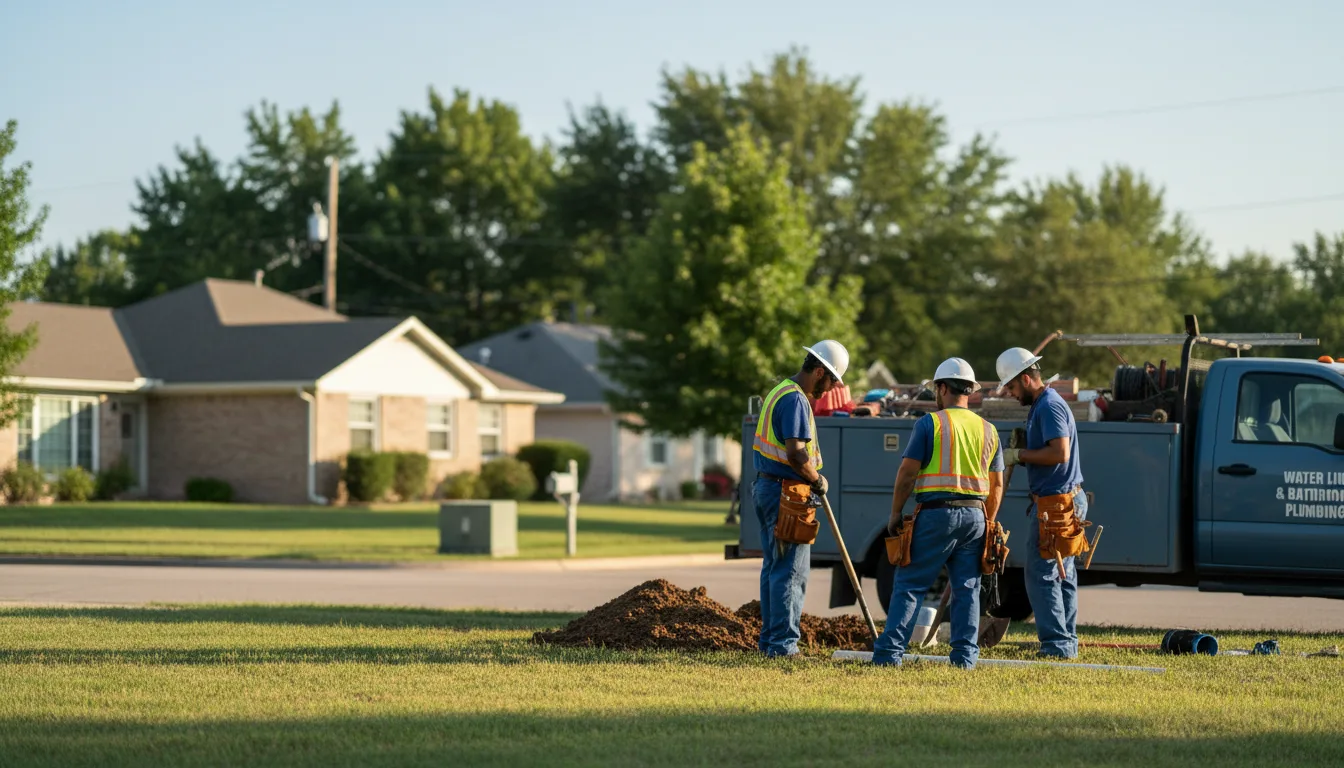 Residential water line and bathroom plumbing service in Batesland, SD
